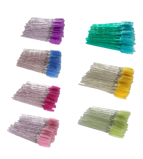 X50 PCS APLICADOR DESECHABLE PARA PESTAÑAS COLORES