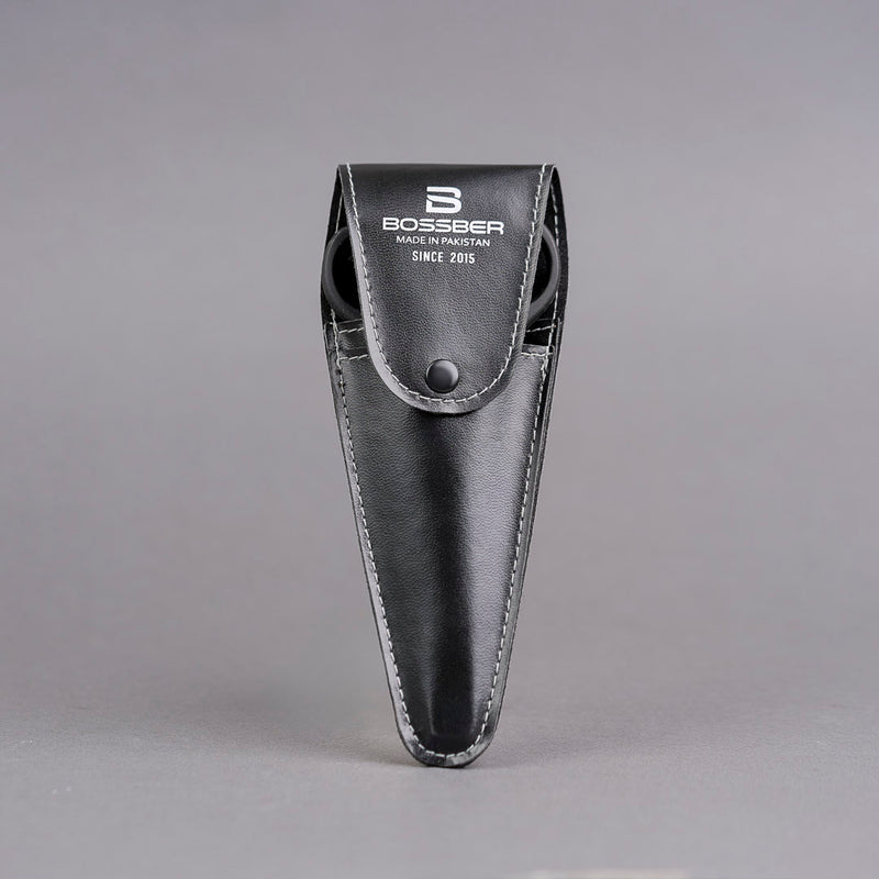 SET TIJERAS BARBERIA MANGO PLASTICO NEGRO 6 PULGADAS