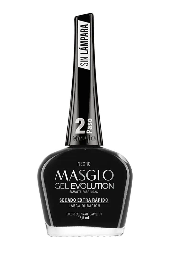 NEGRO - ESMALTE GEL EVOLUTION EFECTO GEL MASGLO 13,5 ML