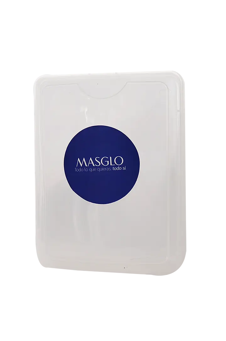 HERRAMIENTA MANICURE Y PEDICURE MASGLO CAJA PLASTICA TRANSPARENTE