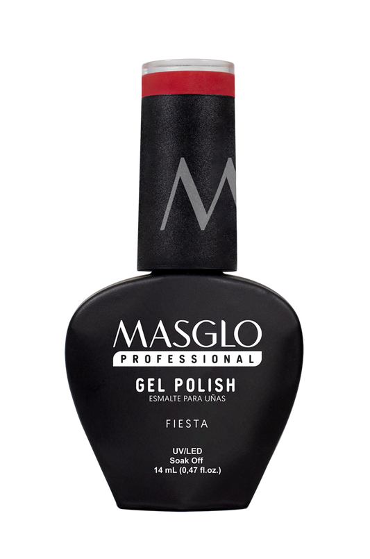 FIESTA - ESMALTE SEMIPERMANENTE MASGLO PROFESSIONAL GEL POLISH 14 ML CREMOSO - GAMA ROJO