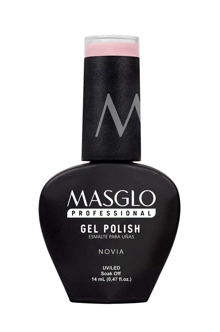 NOVIA - ESMALTE SEMIPERMANENTE MASGLO PROFESSIONAL GEL POLISH 14 ML TRASLÚCIDO - GAMA ROSADO