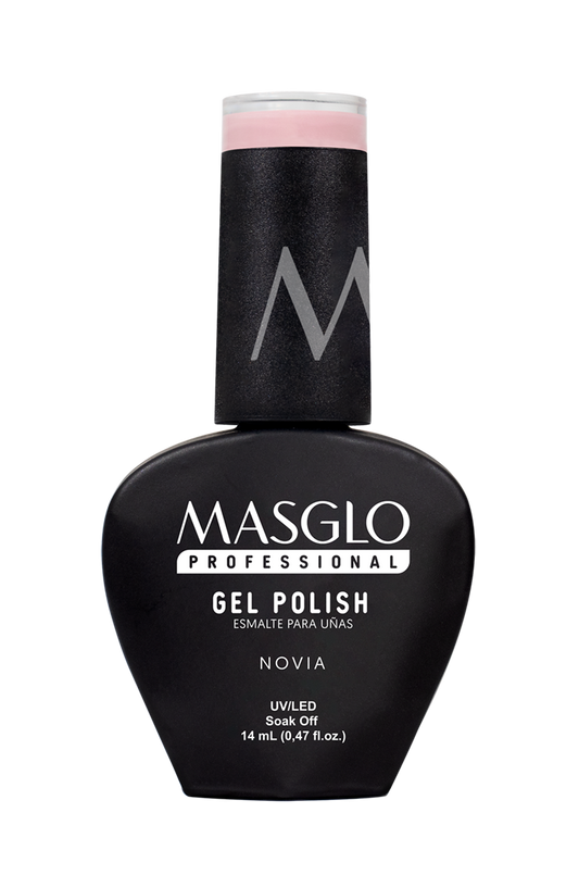 NOVIA - ESMALTE SEMIPERMANENTE MASGLO PROFESSIONAL GEL POLISH 14 ML TRASLÚCIDO - GAMA ROSADO